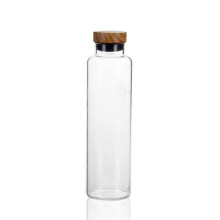 Factory Direct Supply of High-Quality Heat-Resistant Borosilicate Glass Bottles with Wooden Lids, More Styles 300ml 400ml